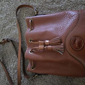 Dooney & Bourke Brown Crossbody Bag with Textured Leather
